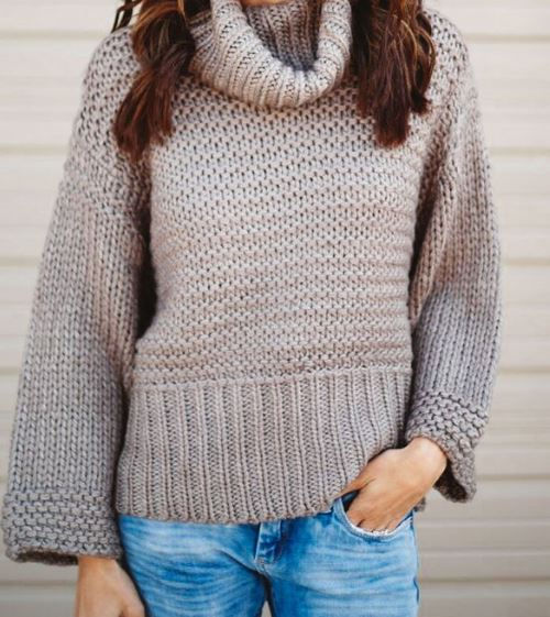 Chunky Turtleneck Dolman Sweater