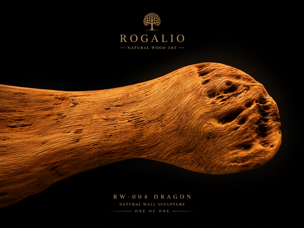 Thumbnail: ROGALIO – RW-004 DRAGON Naturalna rzeźba ścienna | One of One