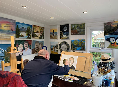 Neal Forster the artist at work