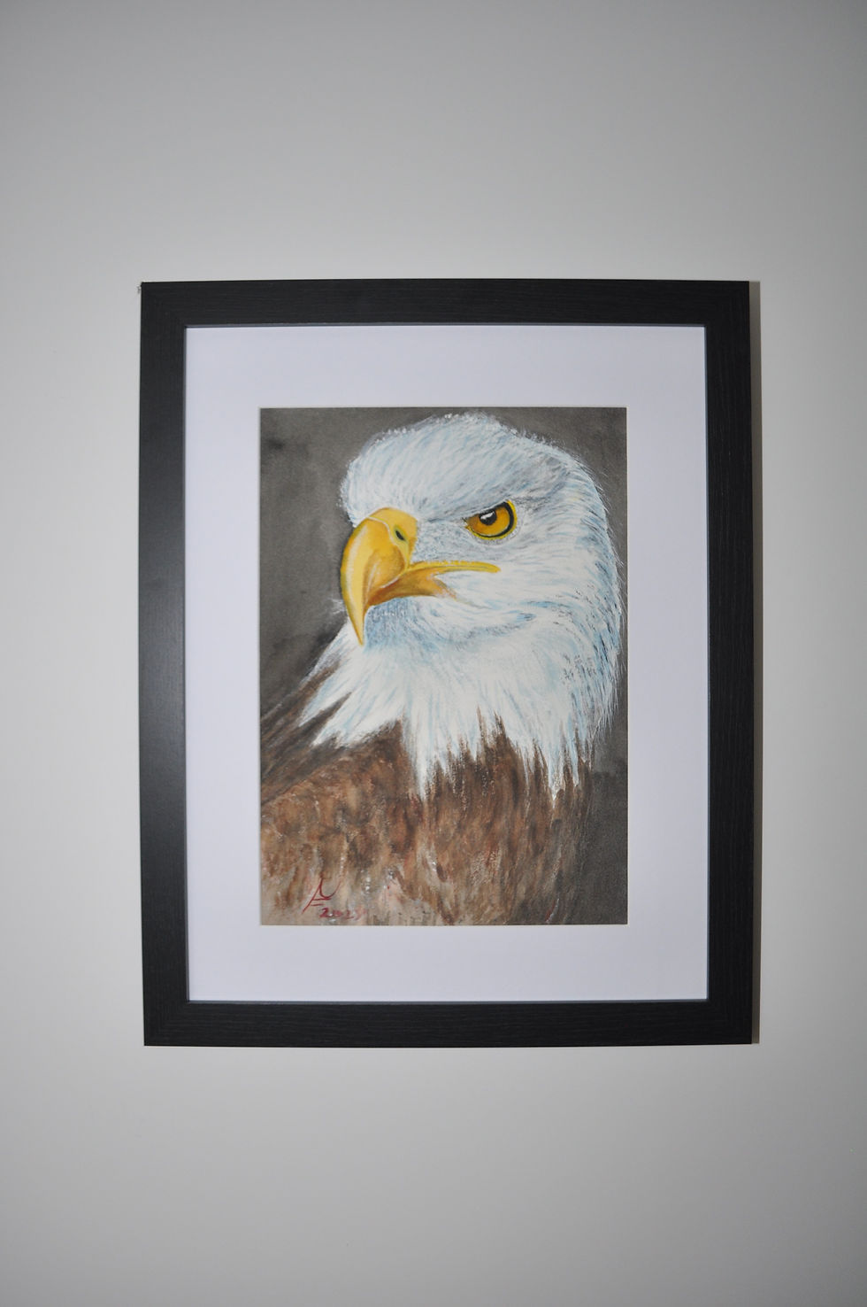 Thumbnail: original eagle painting in frame