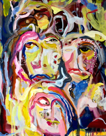 the Pardes of Disguise, acrylic on canvas, 103x78cm