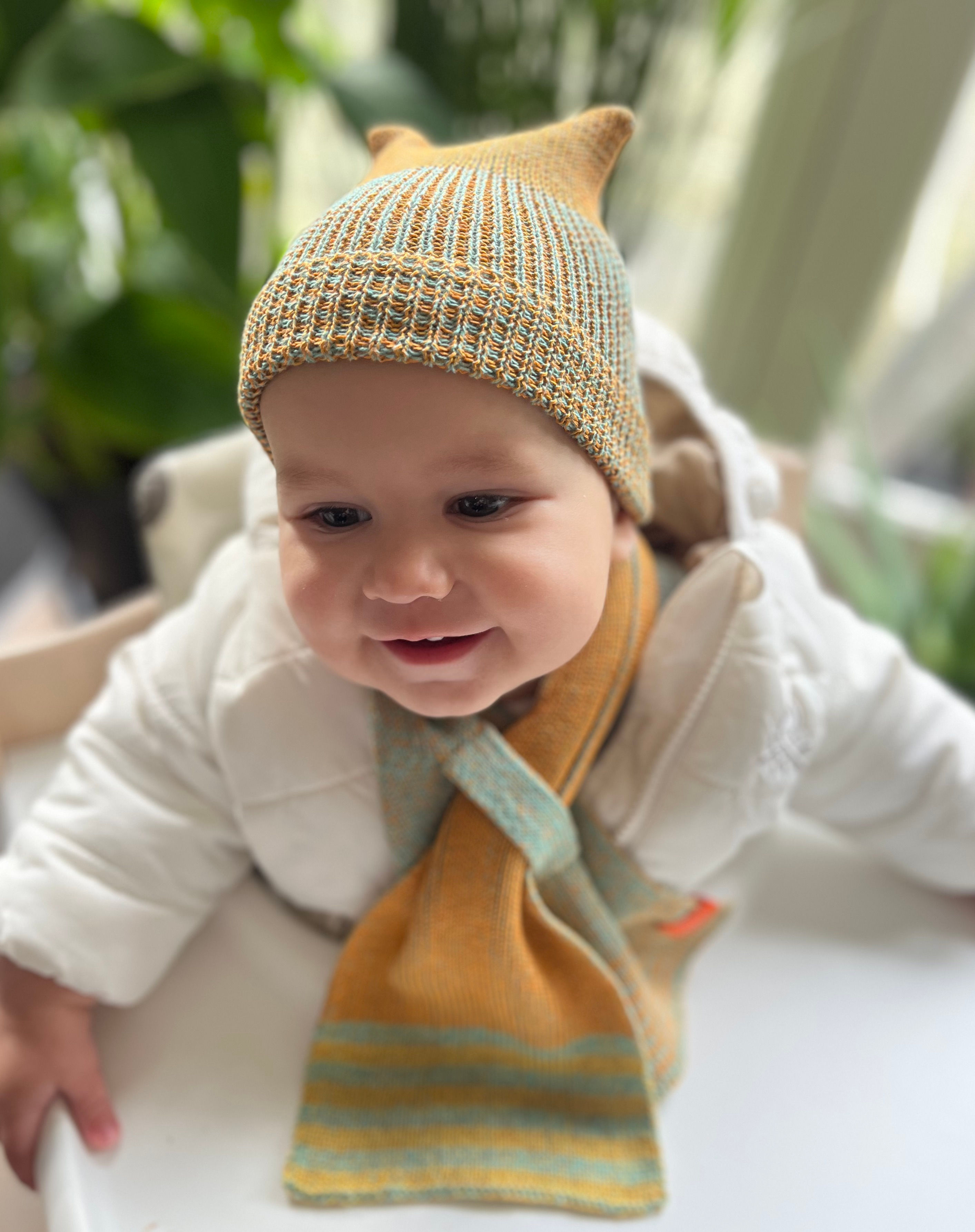 punten muts en sjaal  kids set