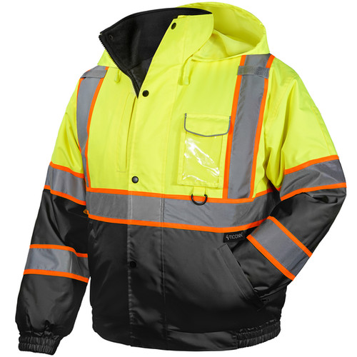 Hi-Vis Rain Coat, Waterproof Safety Bomber Jacket | TICONN SHOP