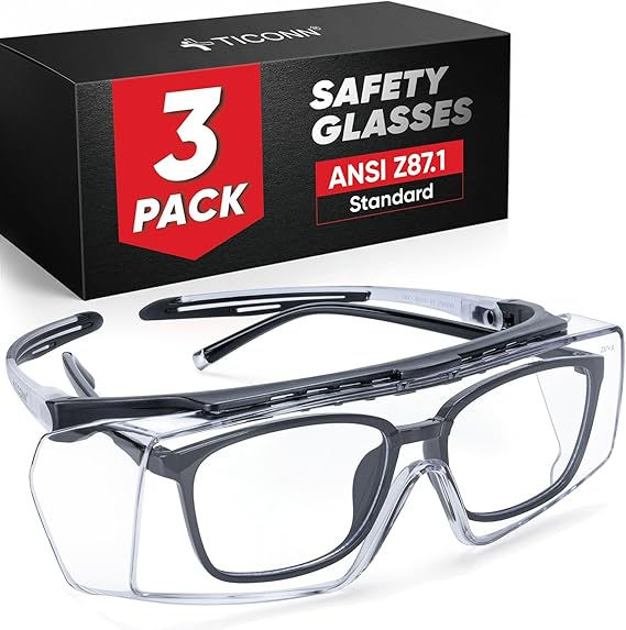 Thumbnail: Anti-Fog Safety Goggles Over Glasses, ANSI Z87.1 UV Protection