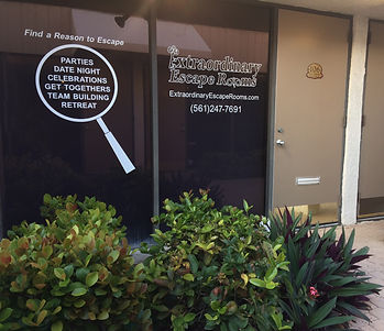 Extraordinary Escape Rooms front door.