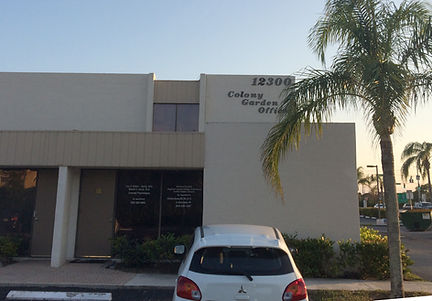 View of Colony Gardens Office Center from the parking lot.
