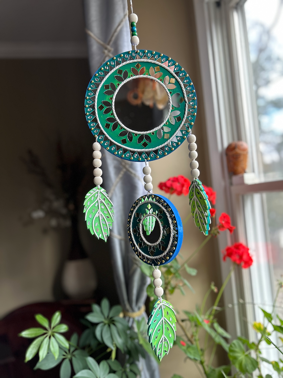 Thumbnail: Mirror Mandala Dangler 17.5" SOLD