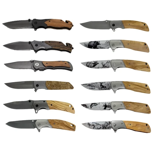 Custom Wood-Handle Folding Pocketknife sample product