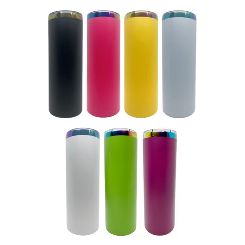 20 oz Skinny Rainbow-Plated Tumbler