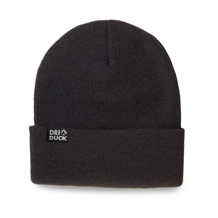 DRI DUCK 3523 Coleman ribbed knit cuffed beanie in black