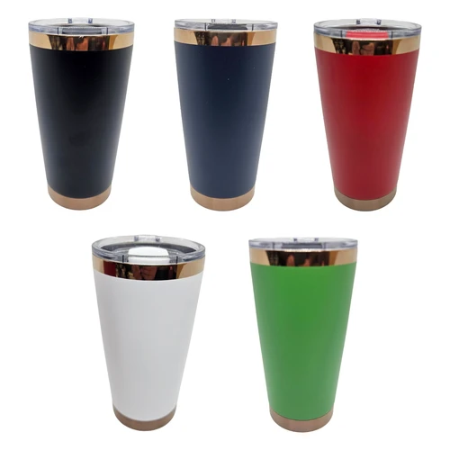20 oz Polished Copper-Plated Tumbler