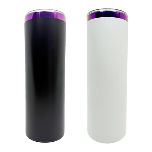 20 oz Skinny Purple-Plated Tumbler