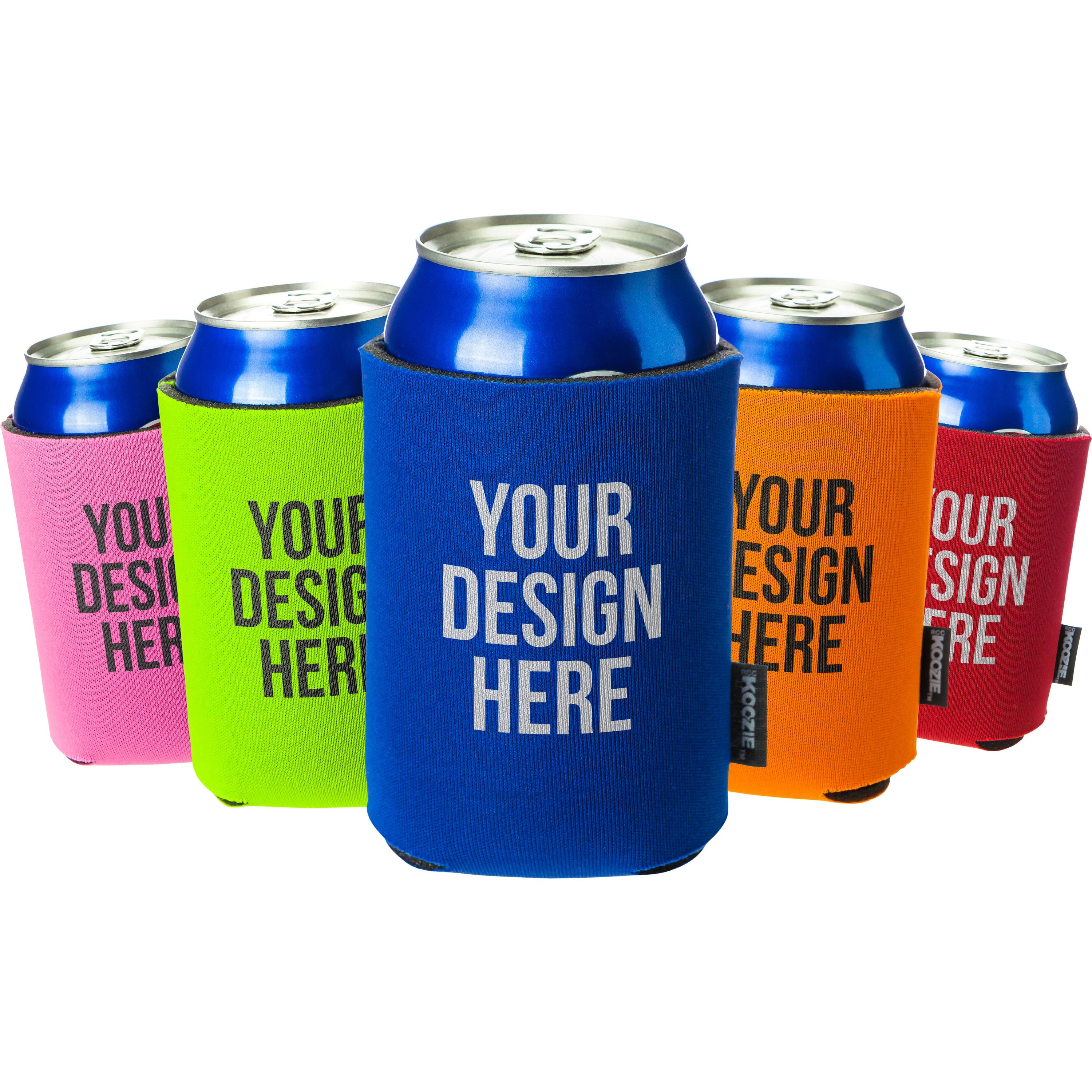 Custom printed logo koozies and can coolers