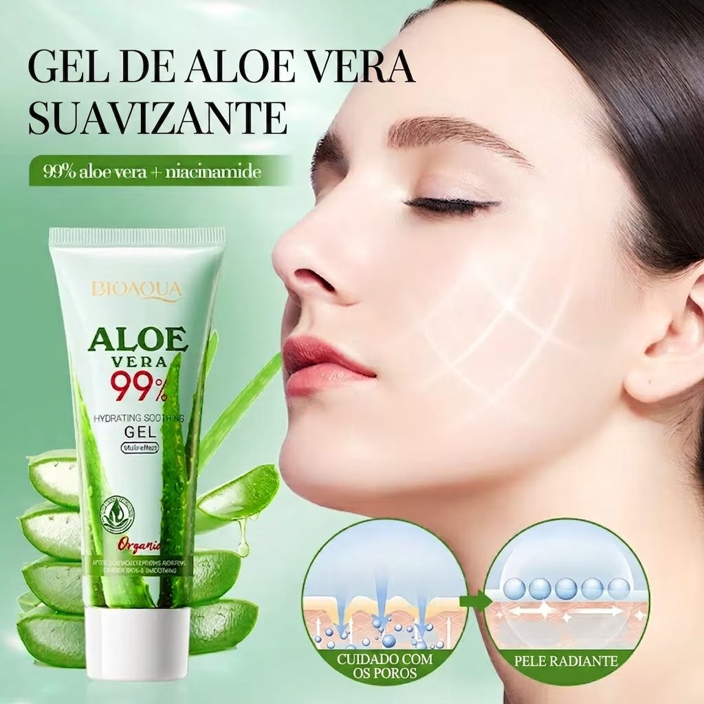 Gel Hidratante de Aloe Vera para Rosto e Corpo