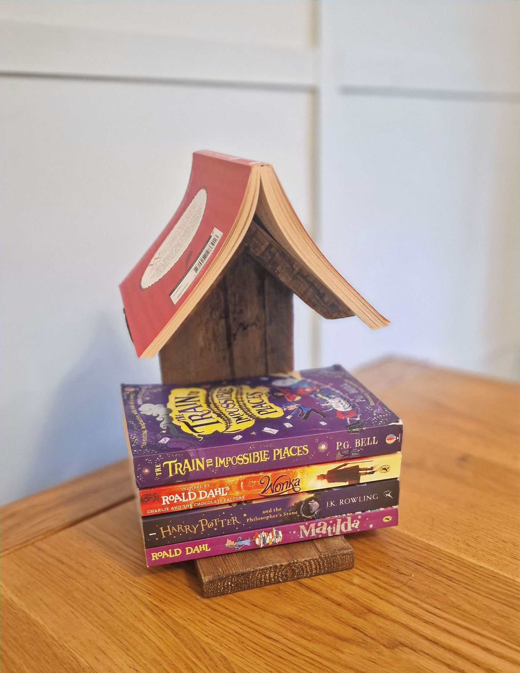 Rustic Reclaimed Wood Bookend Handmade Book Holder