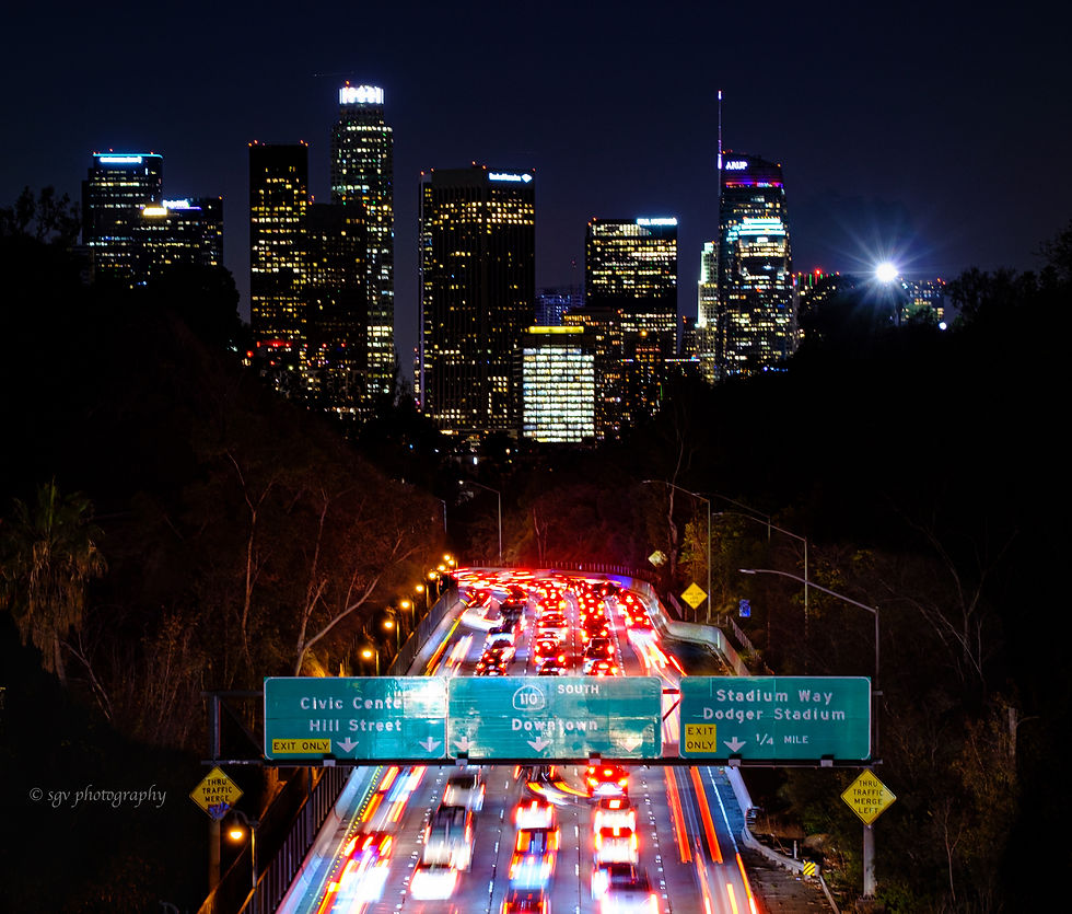 Los Angeles Freeway Downtown Los Angeles