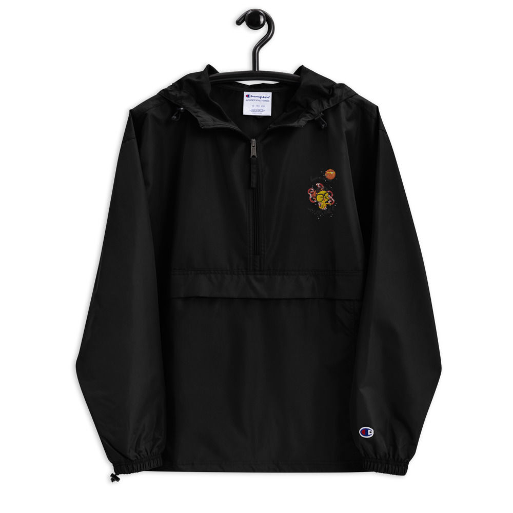 KRYSSYSTARR X DUVOE CO. TWEETY COLLAB Embroidered Champion Packable Jacket