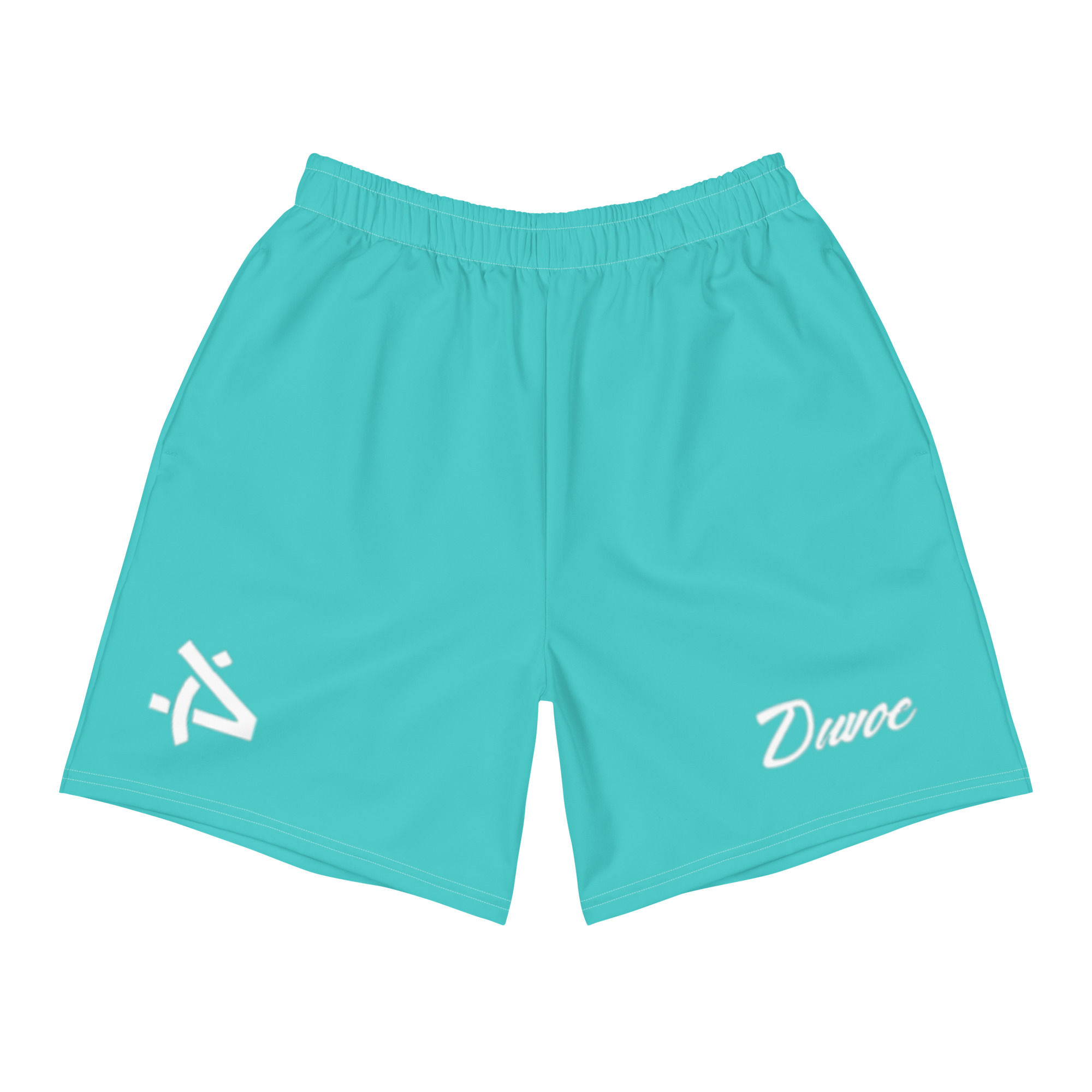 Duvoe Dark Turquoise Men's Athletic Long Shorts