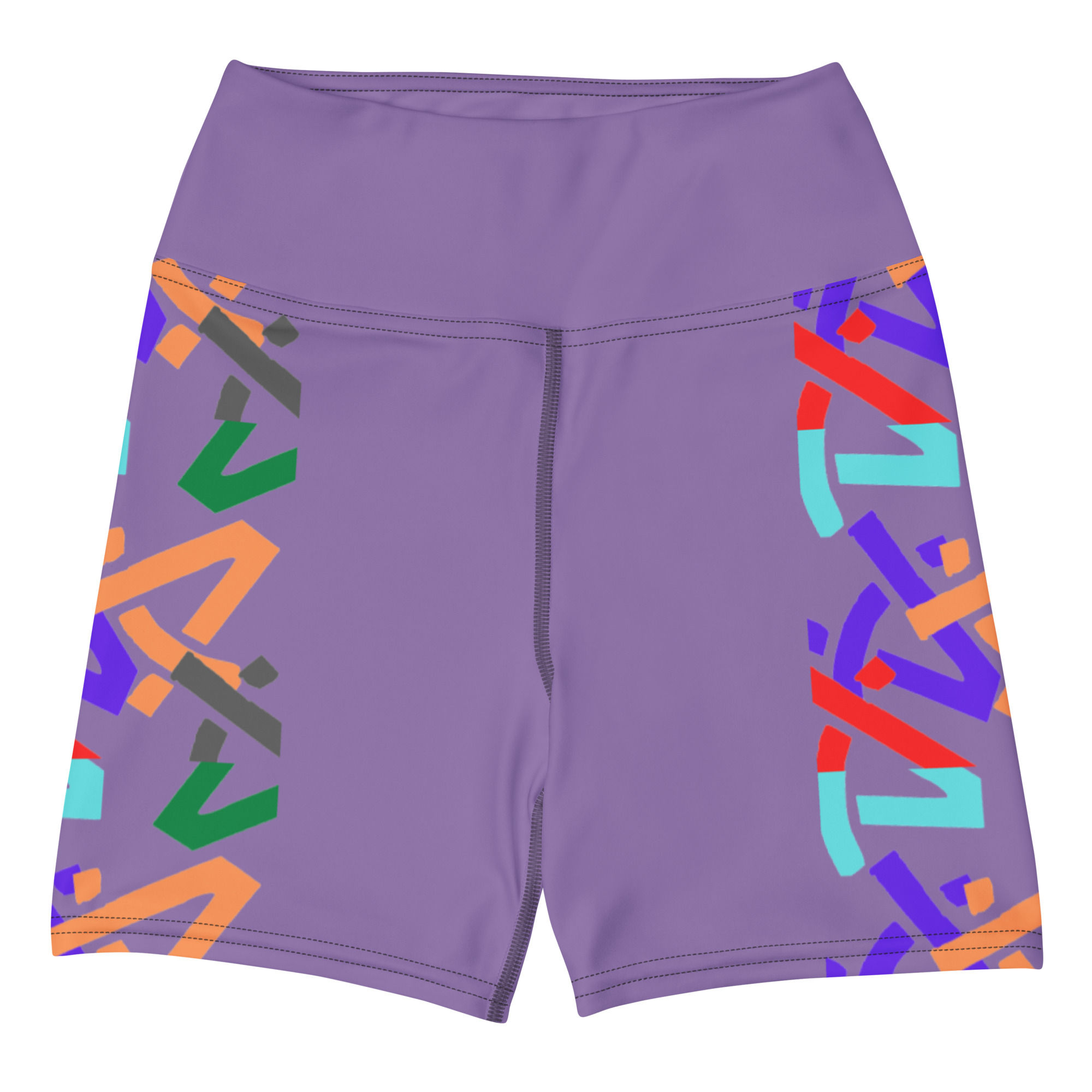 : duvoe color block aop Yoga Shorts