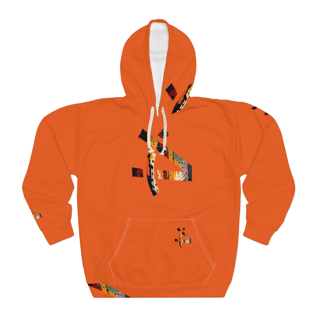 DuvoeCo orange 🍊Pullover Hoodie (AOP)
