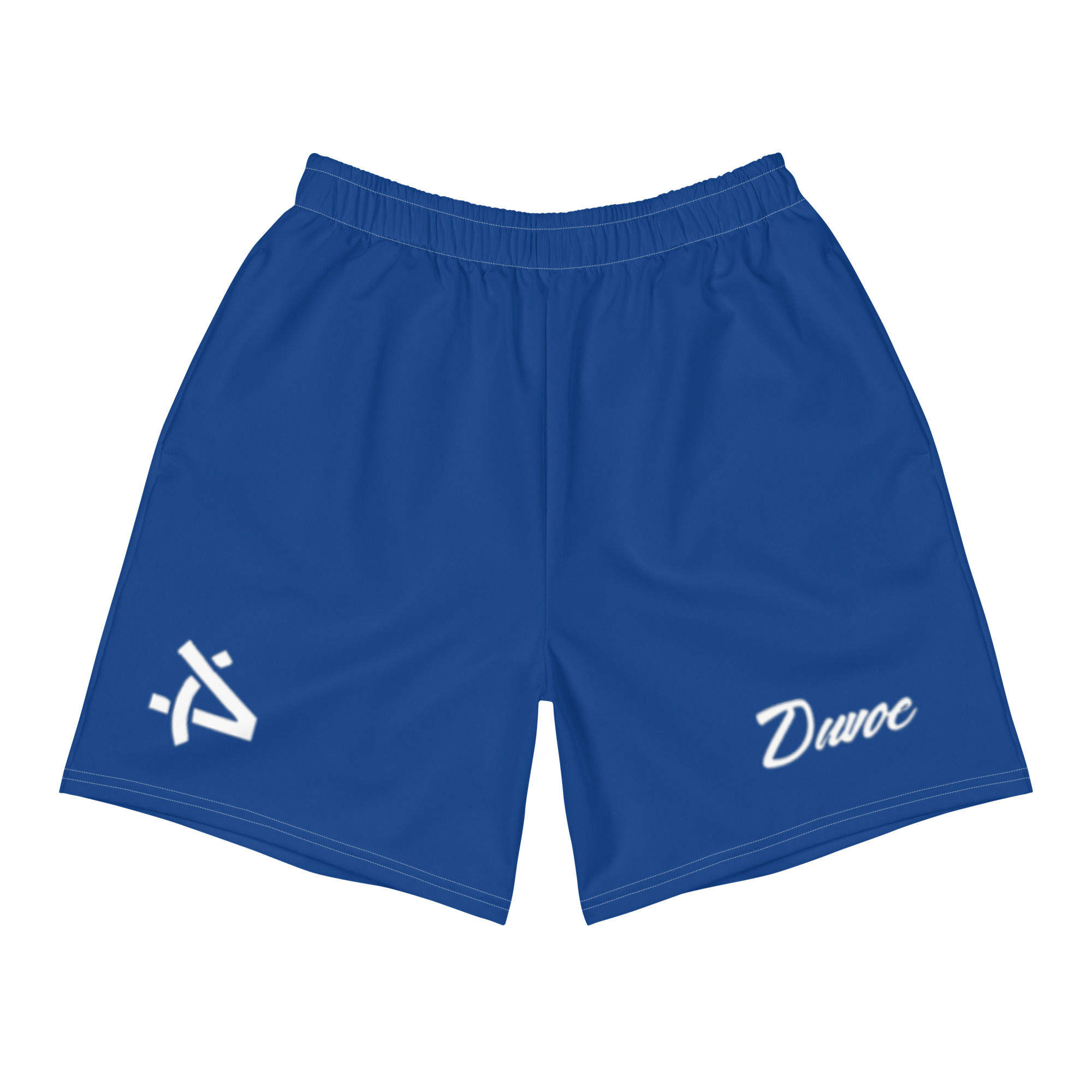 Duvoe's Dark Cerulean Men's Athletic Long Shorts