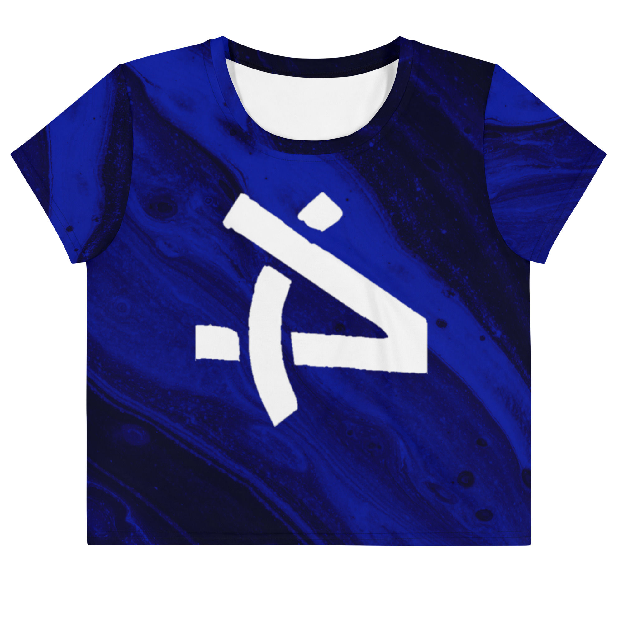 Duvoe Co Women's Spring AOP Crop Tee