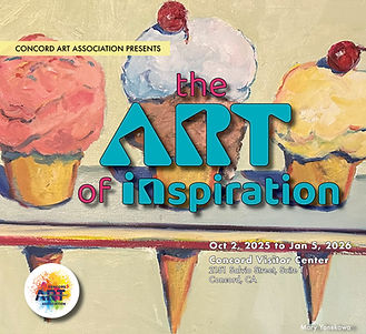 The Art of Inspiration flyer with ice cream cones painting