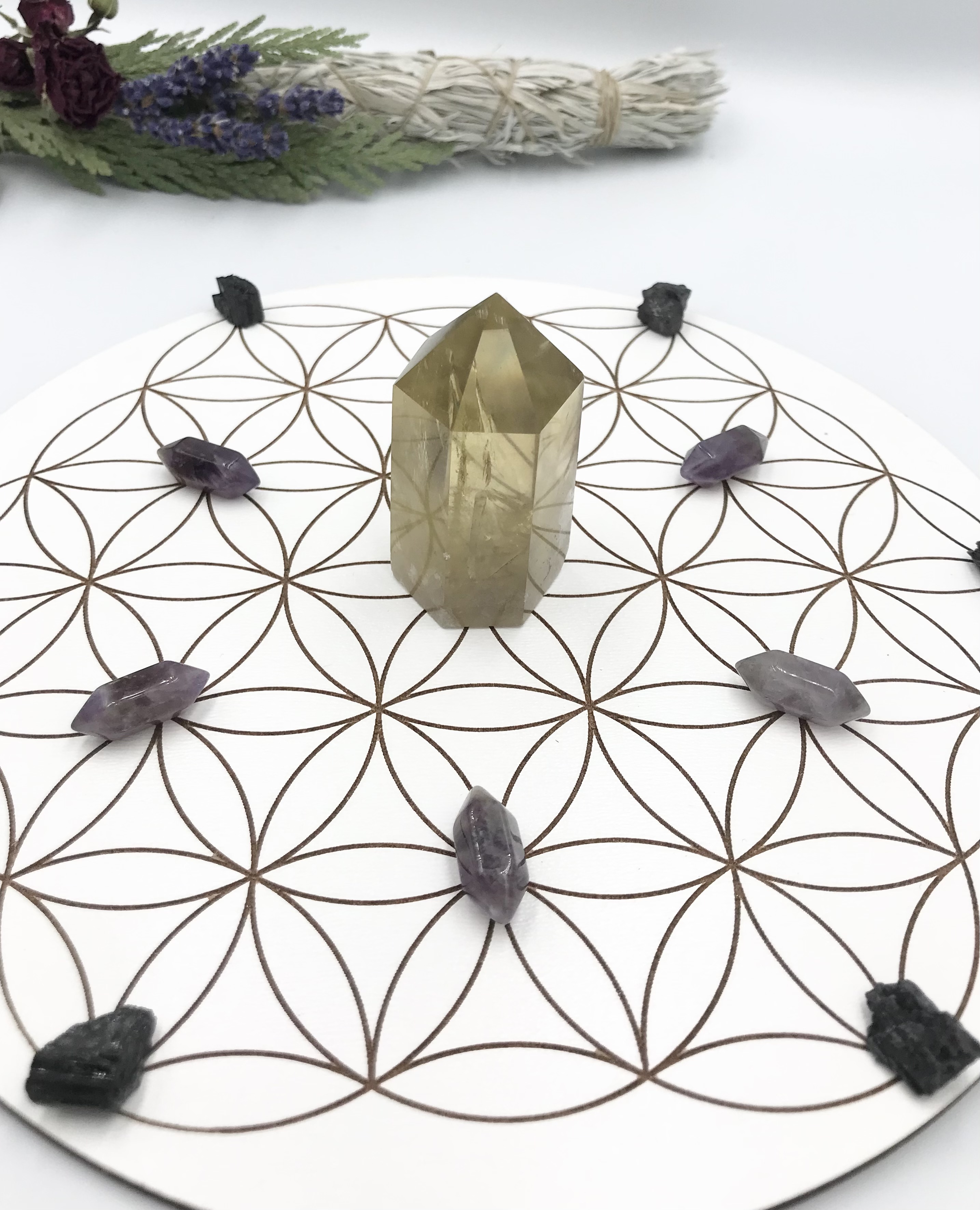 crystal grids with amber crystal grids with amber
