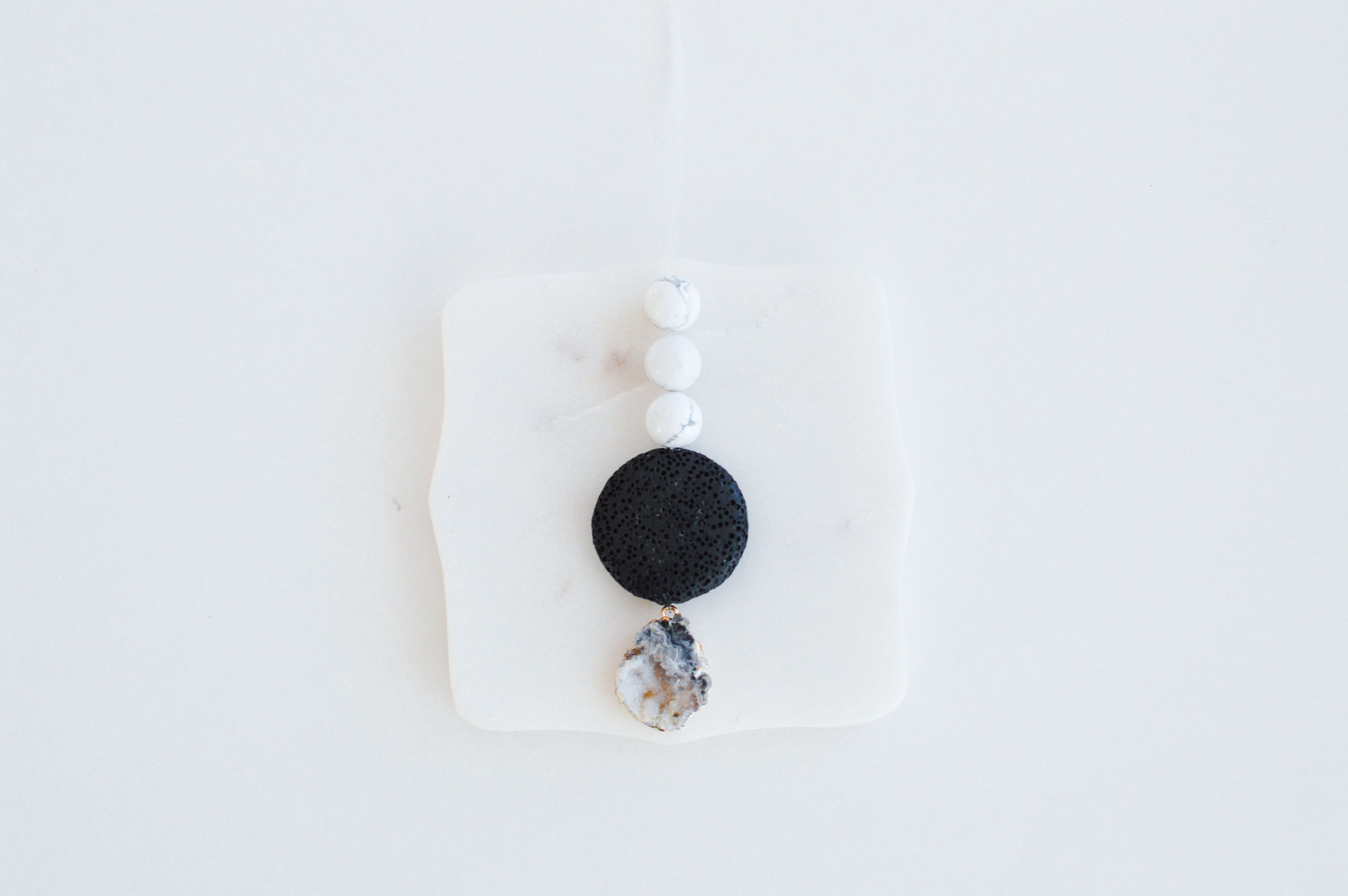 Gemstone Lava Diffuser -White Howlite