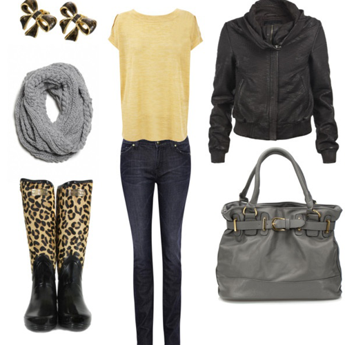 Rainy day party outfit
