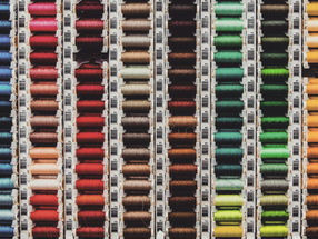 Various colors of aerial silks