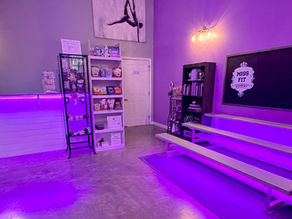 Miss Fit Academy's beautiful lobby and front desk