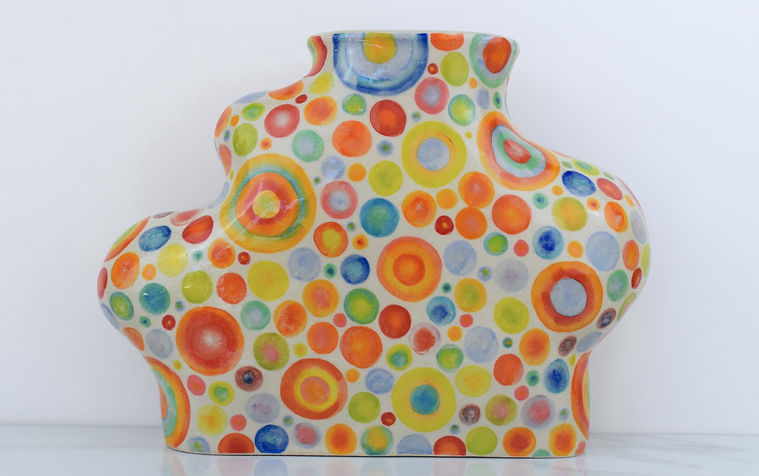 Multicoloured Spot Blob Vase