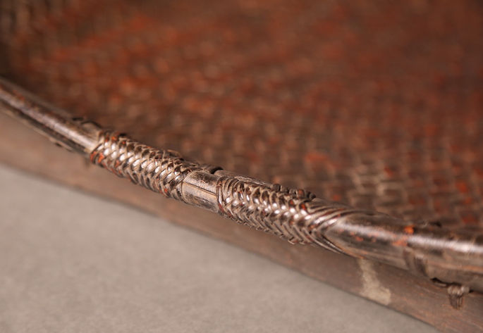 A bamboo locally called anes is used to design parts of the winnowing tray