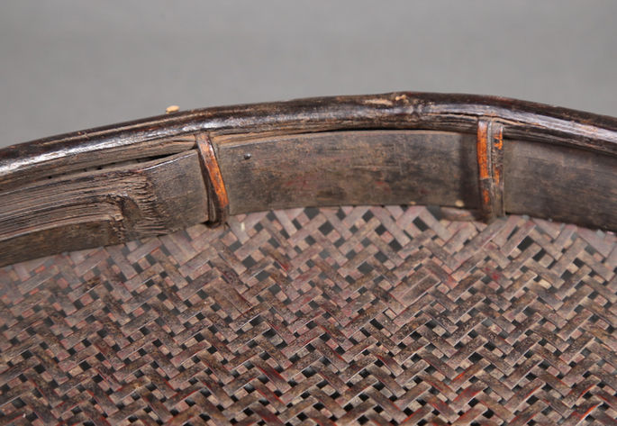 Rattan fibres and bamboo strips are used as a reinforcement