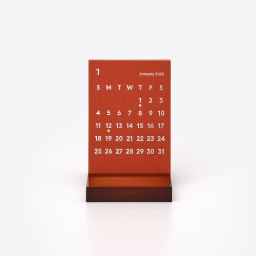 CLARA Desk Calendar 2026 Orange｜卓上カレンダー | JACKAL