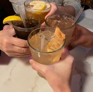 Drinks at Good Judy: Four drinks cheersing