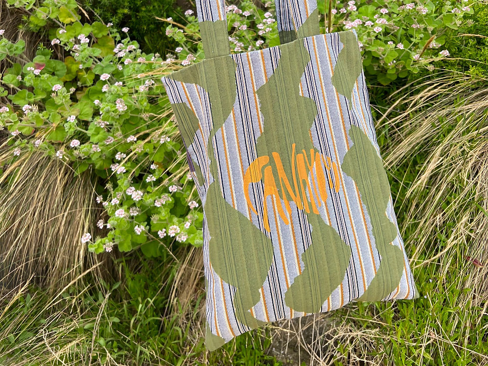 Thumbnail: Panayoyo Tote - Striped Denim