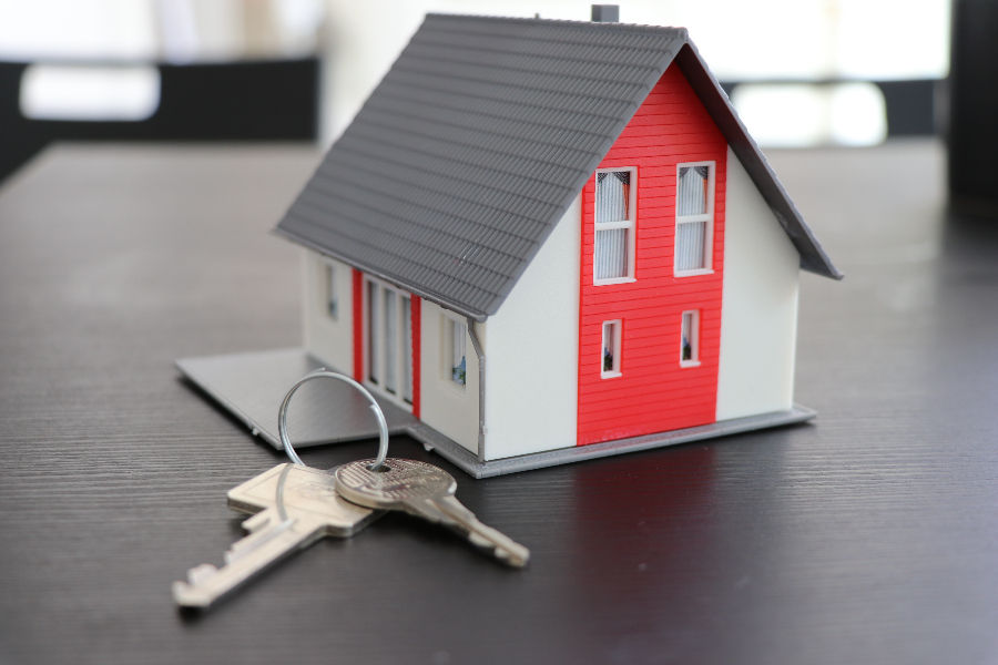 Small house with keys