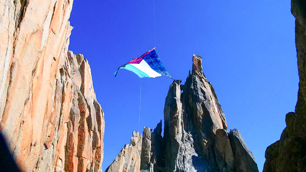Drapeau palestinien géant à Chamonix