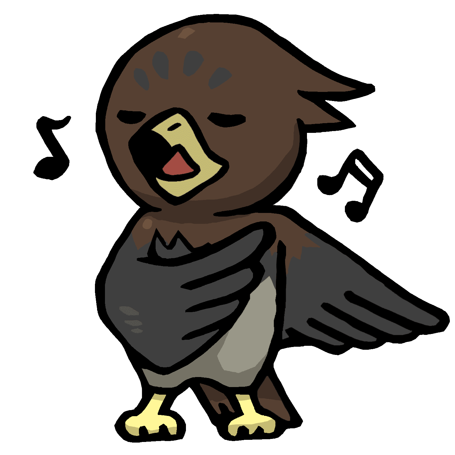 歌を歌うナルカミのイラスト