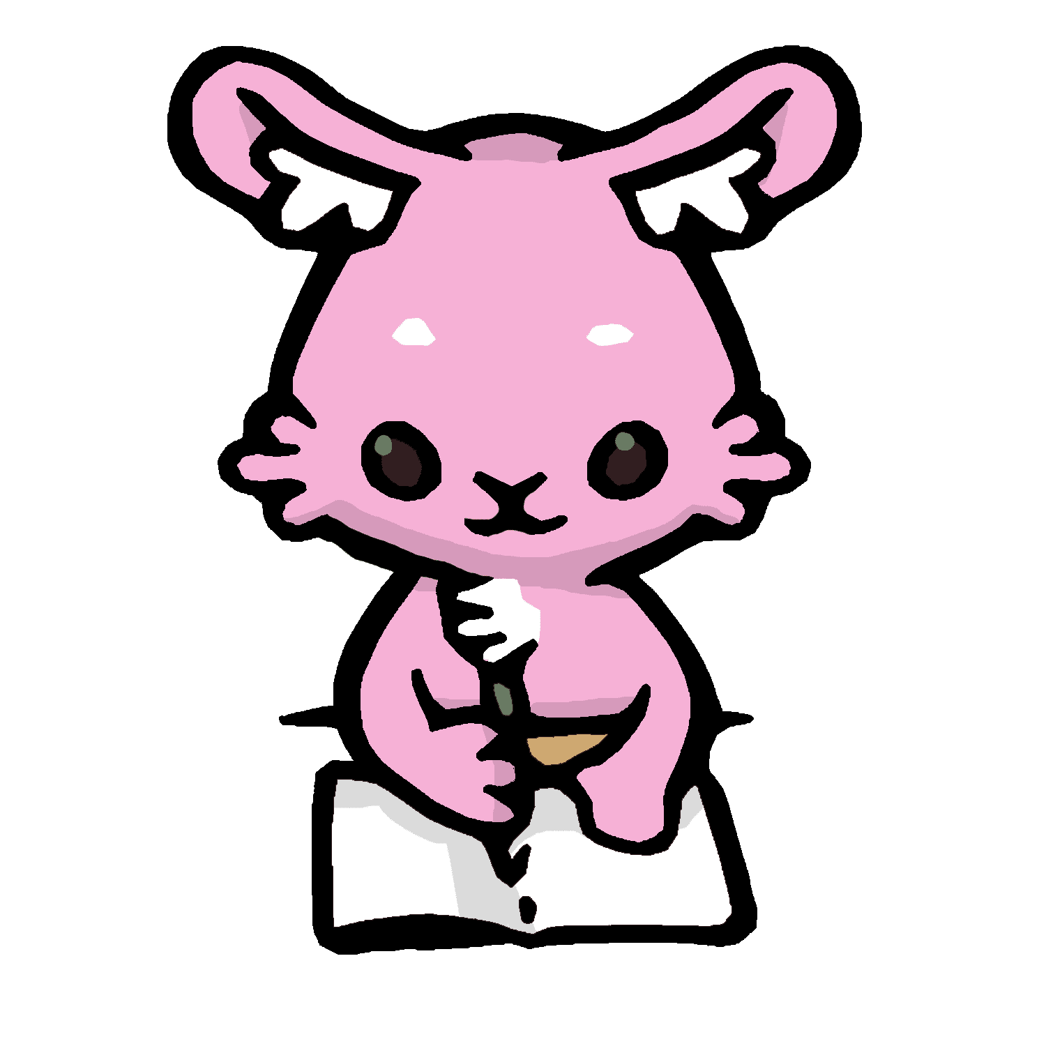 宿題をするルナのイラスト