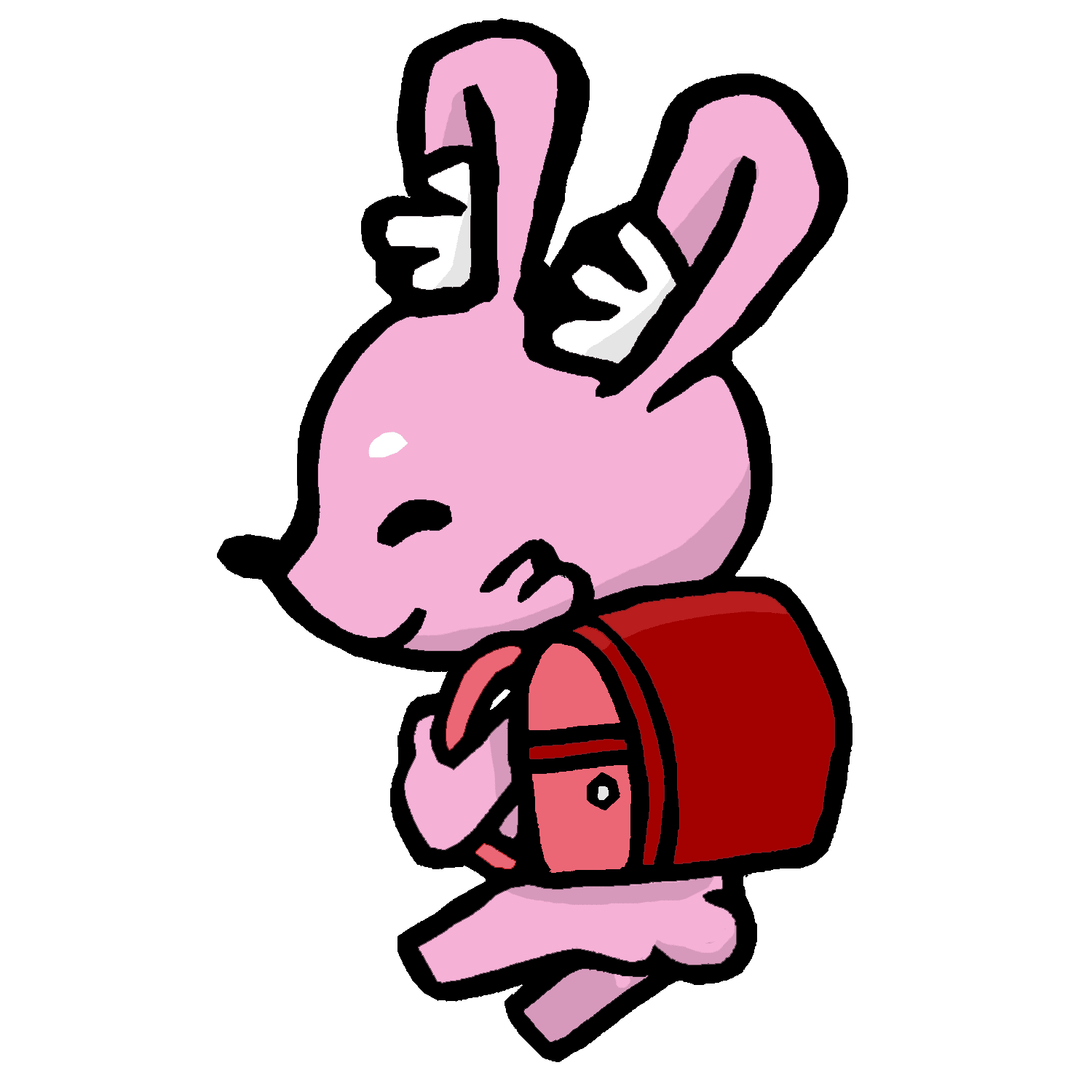 ランドセルを背負うルナのイラスト