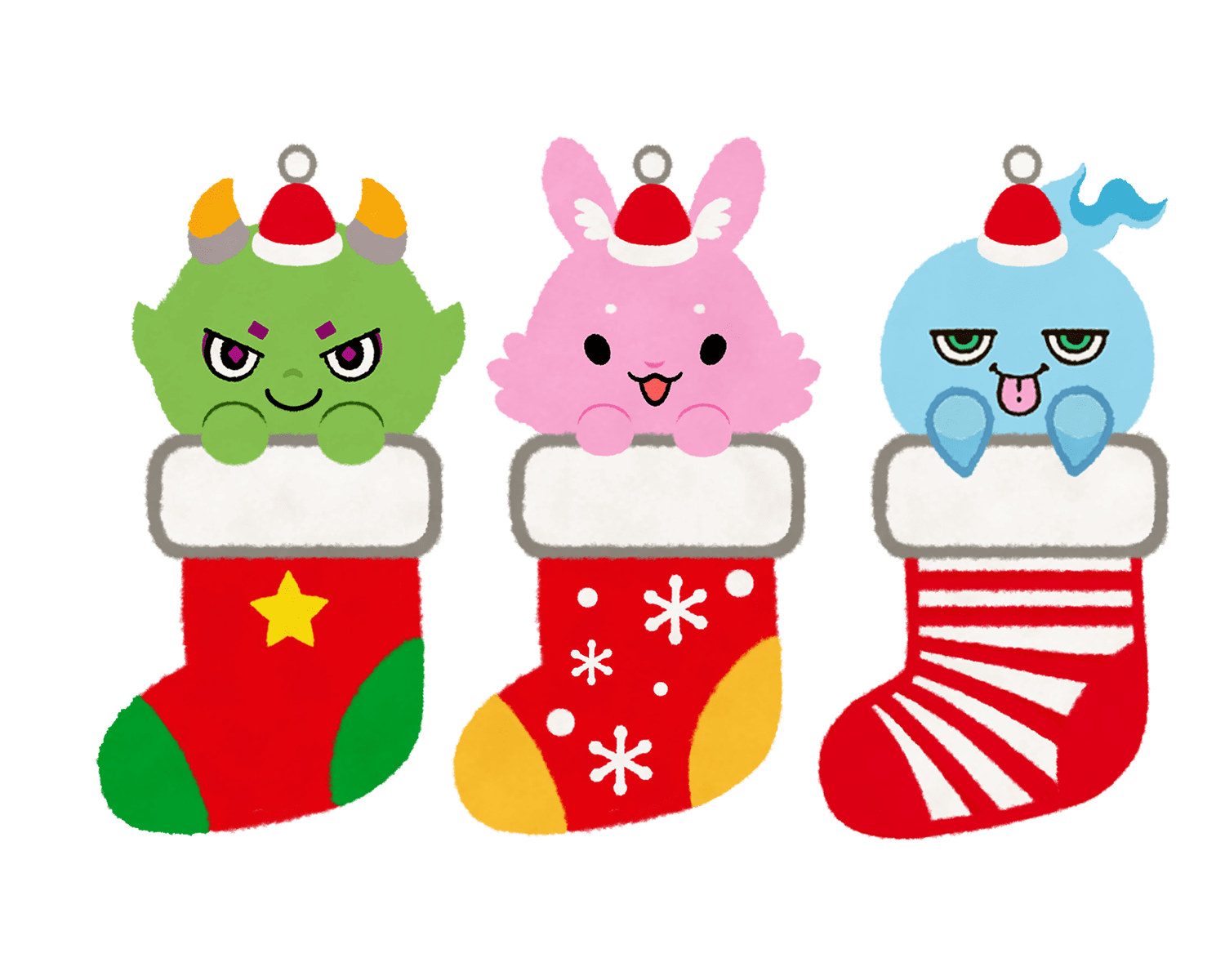 クリスマスソックスとCNPのイラスト