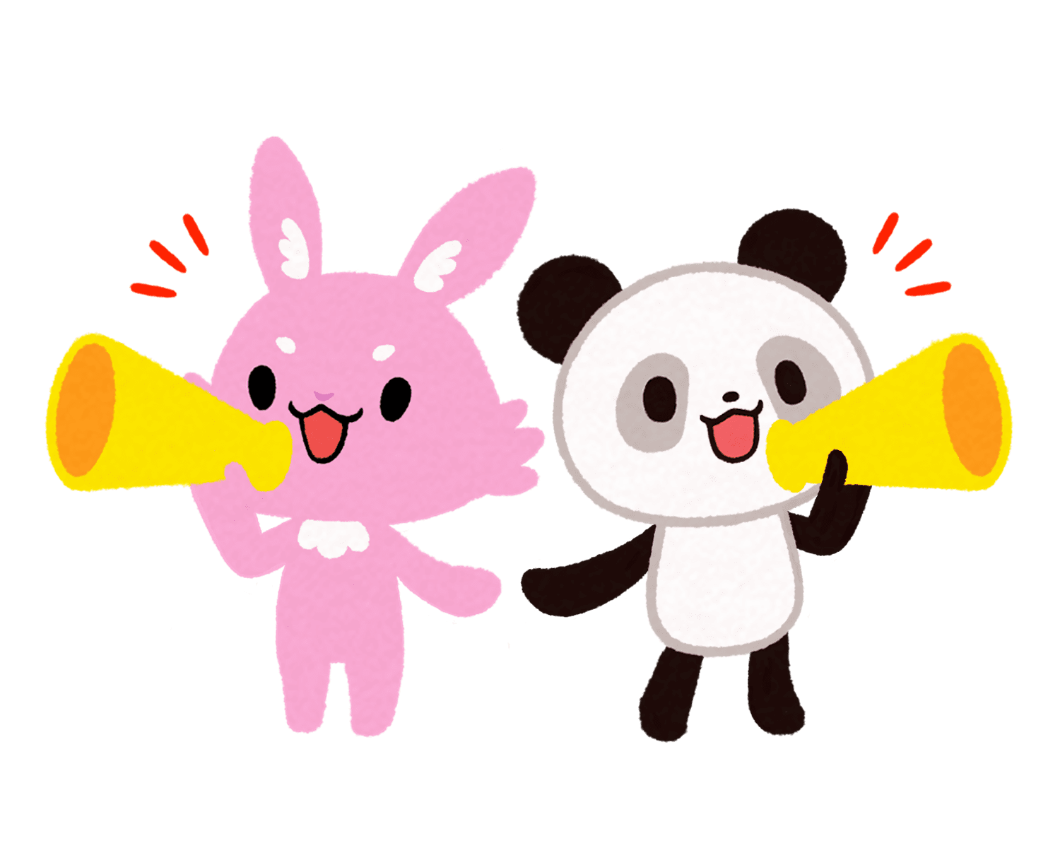 呼び込みをするCNPのイラスト