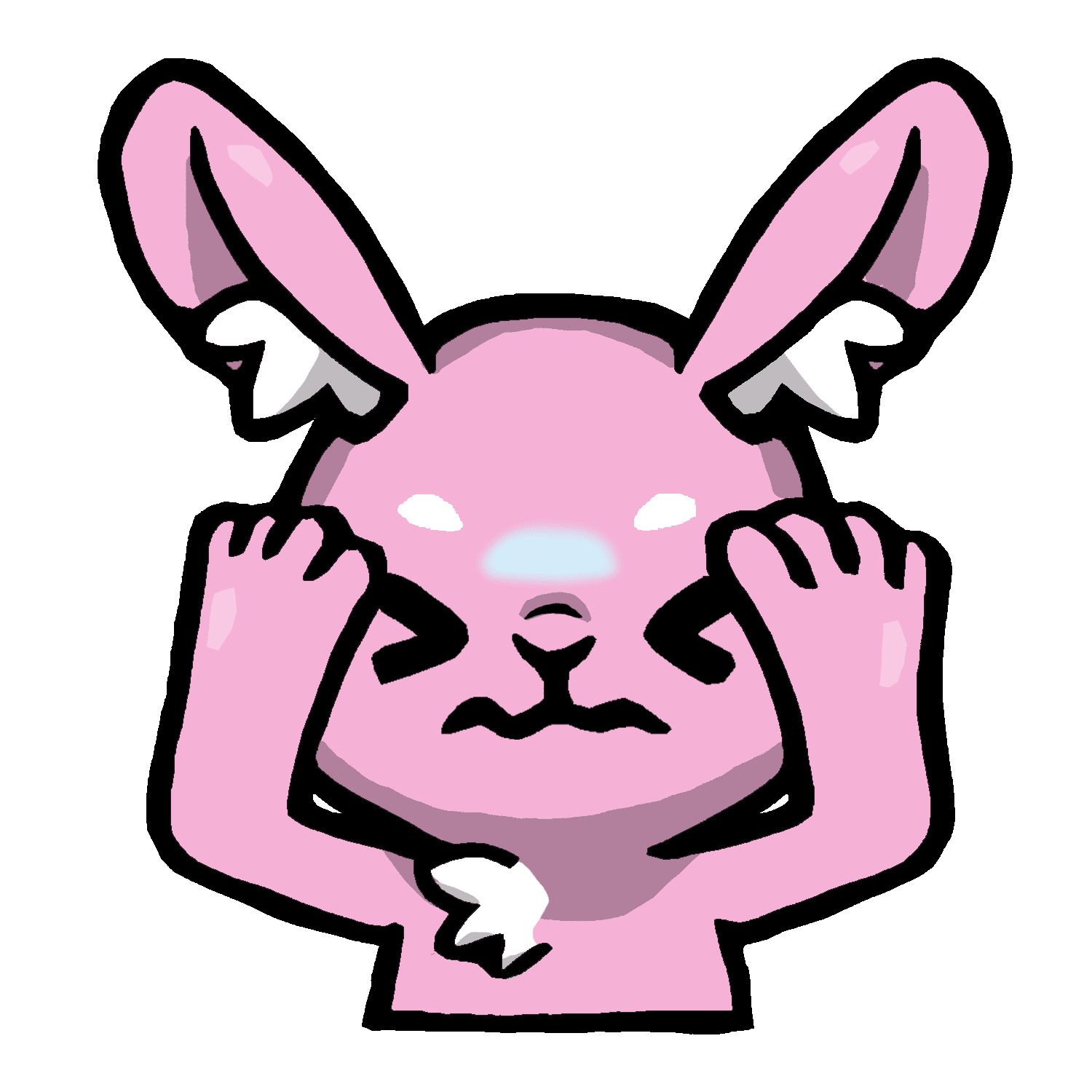 頭を抱えるルナのイラスト