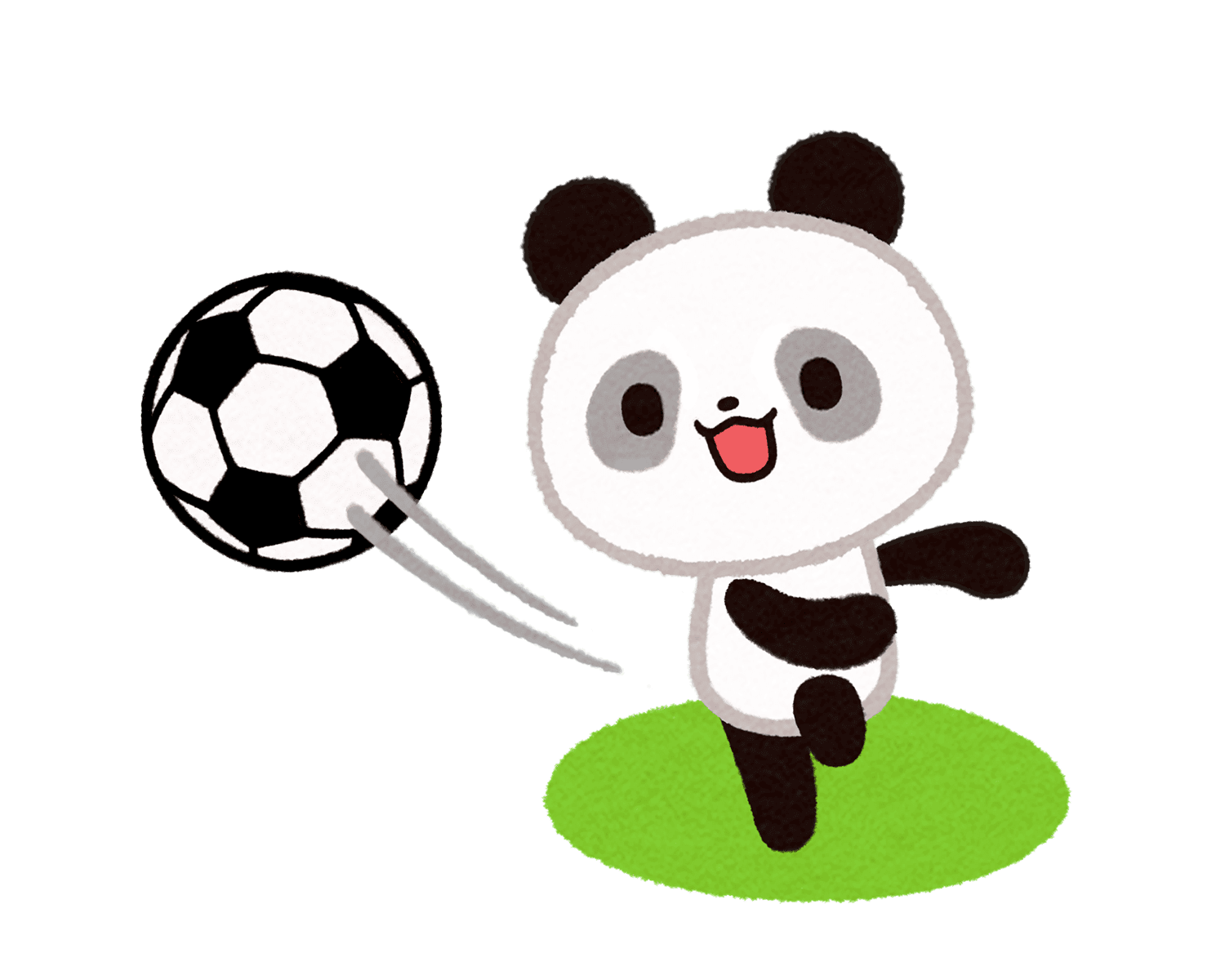 サッカーをするリーリーのイラスト