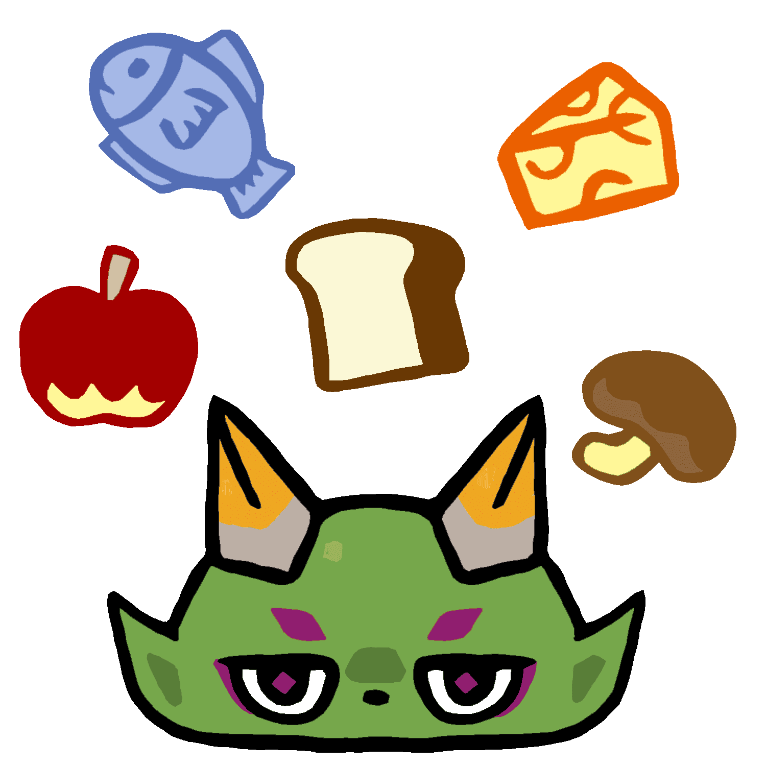 給食が待ちきれないヤーマのイラスト