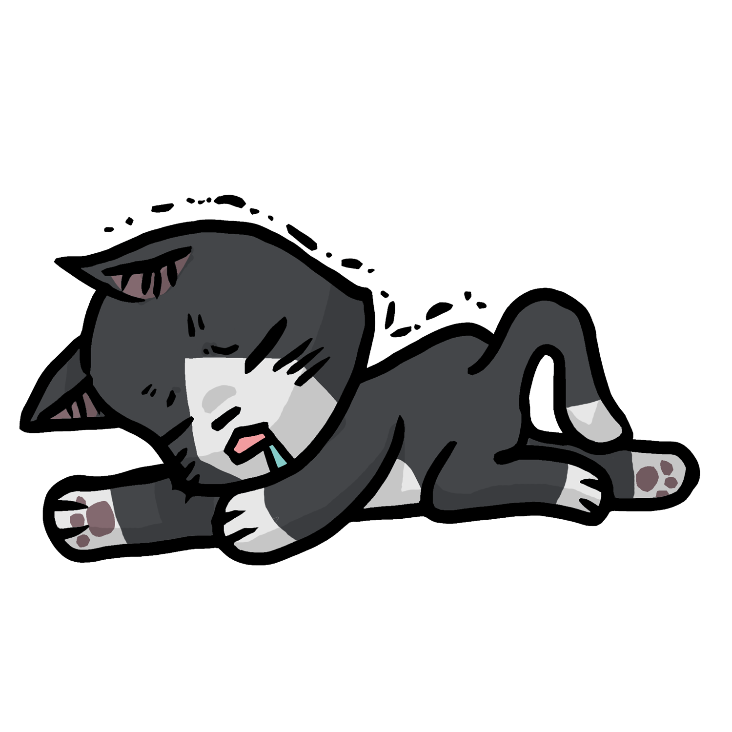 疲れて寝ているトワのイラスト