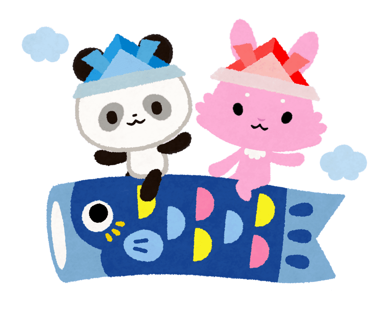 端午の節句を祝うリーリーとルナのイラスト